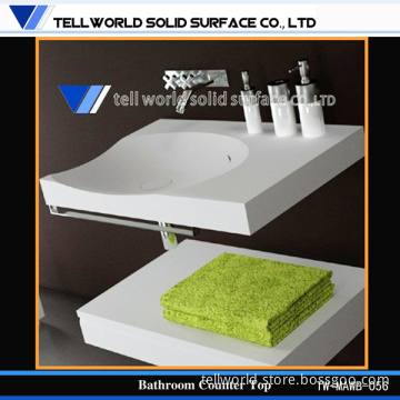 Modern Design Corian Bathroom Vanity / Luxury Solid Surface Bathroom Vanity for Sale